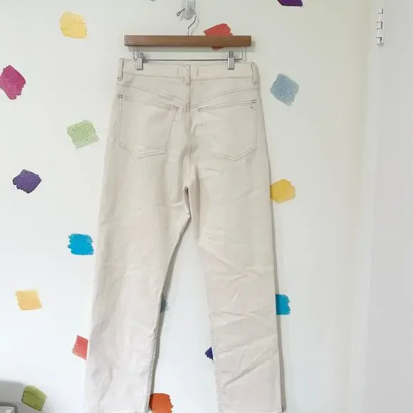29 Madewell Cream Off White 90s Straight Leg Jeans NWT - Picture 3 of 7